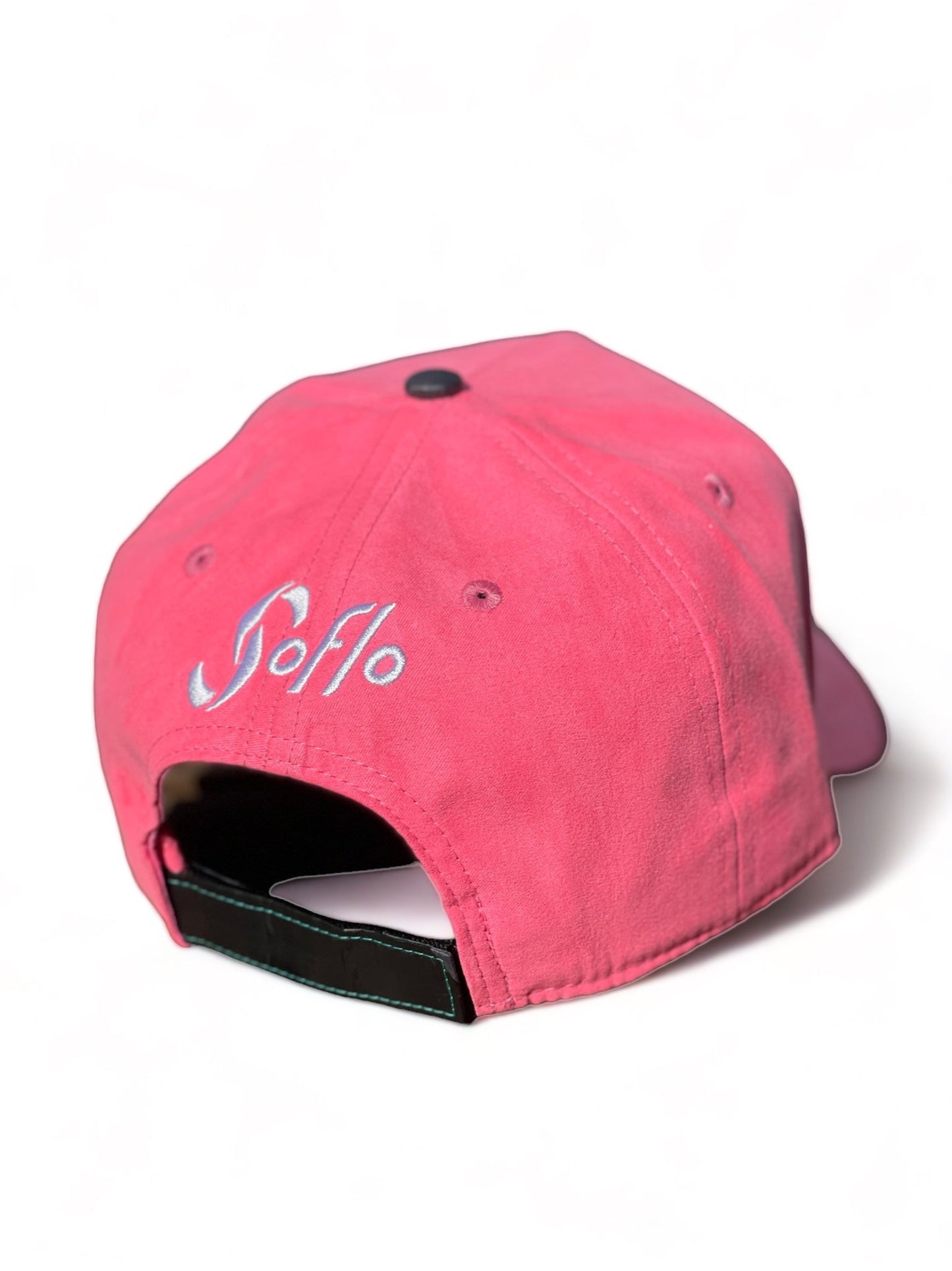 Suede Pink Hat Silicone Logo