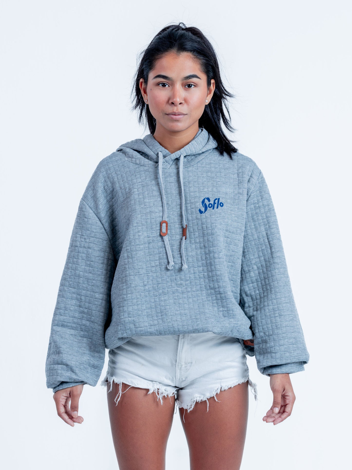 Quilted Hoodie Palm Logo