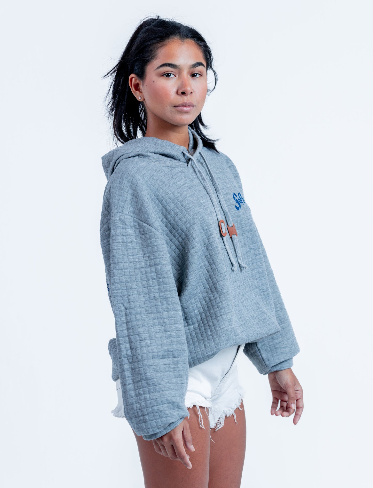 Quilted Hoodie Palm Logo