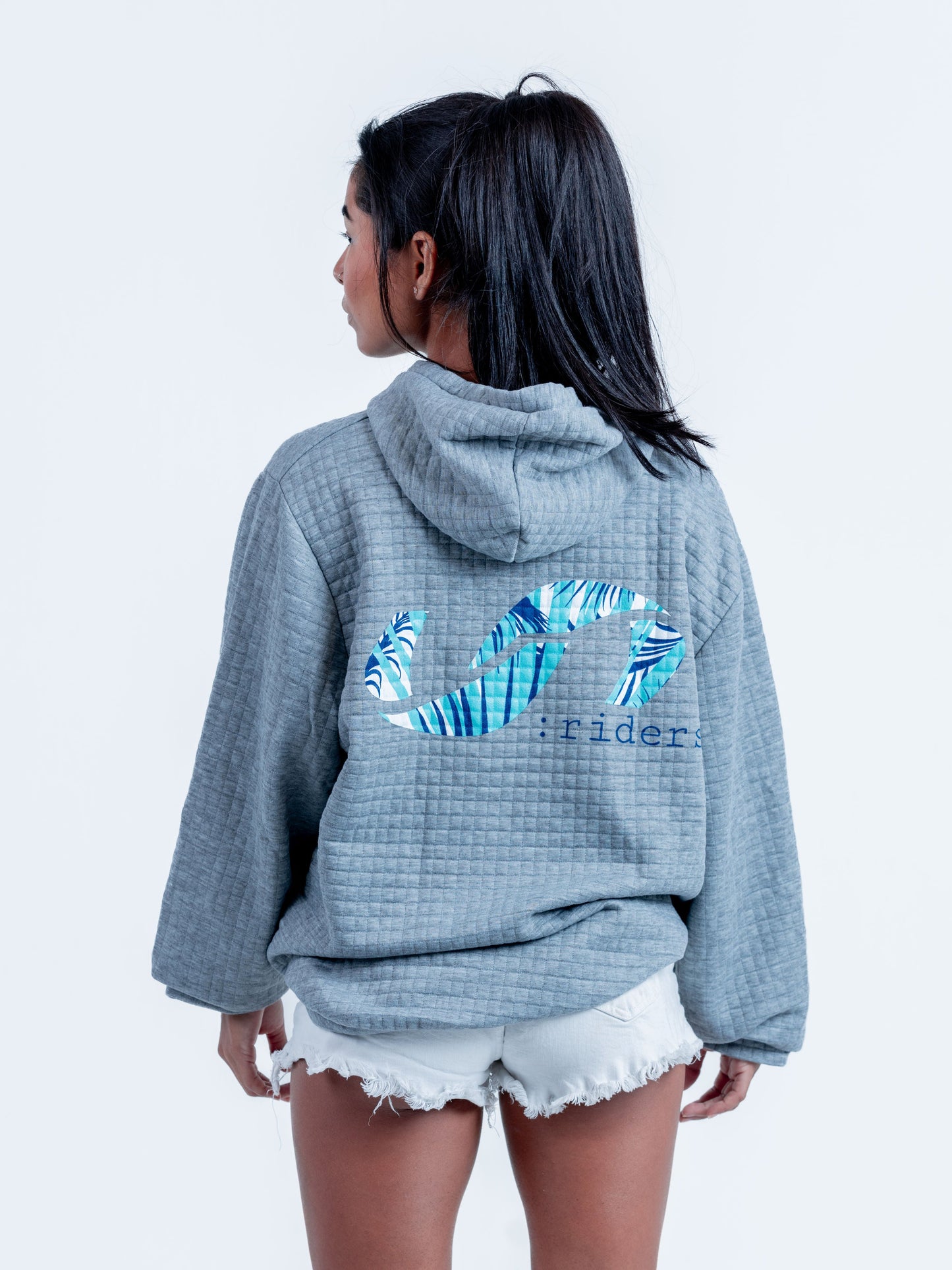 Quilted Hoodie Palm Logo