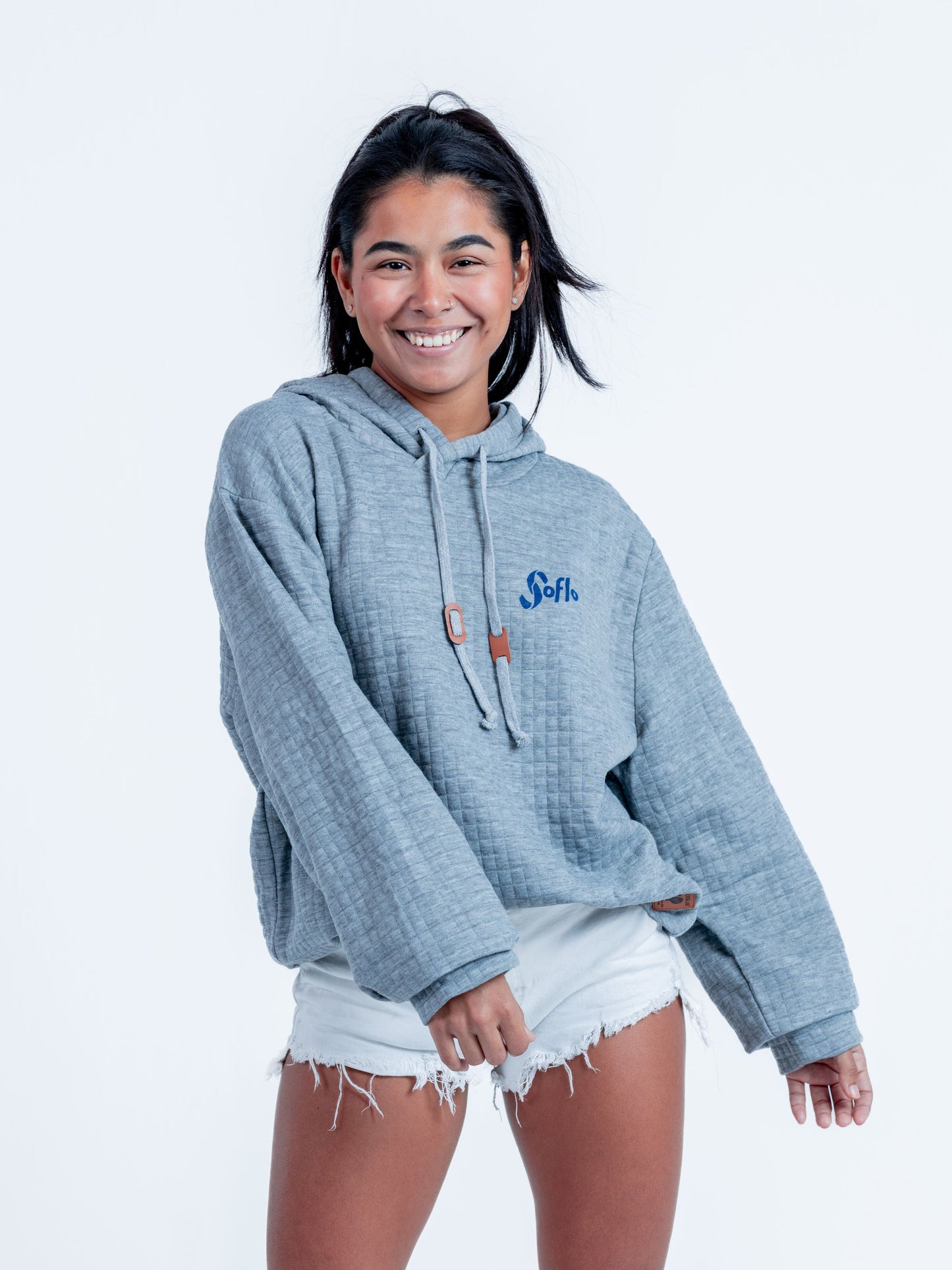 Quilted Hoodie Palm Logo