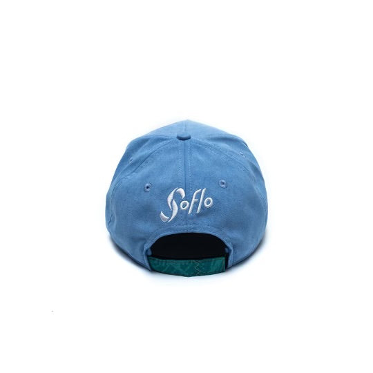 Suede Blue Hat Silicone Logo