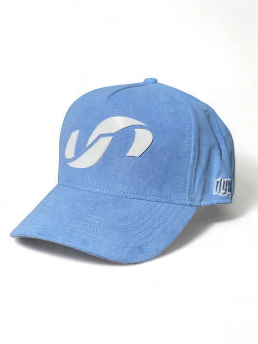 Suede Blue Hat Silicone Logo