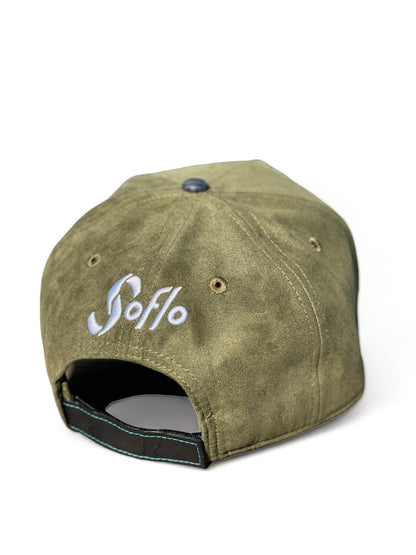 Suede Green Hat Silicone Logo