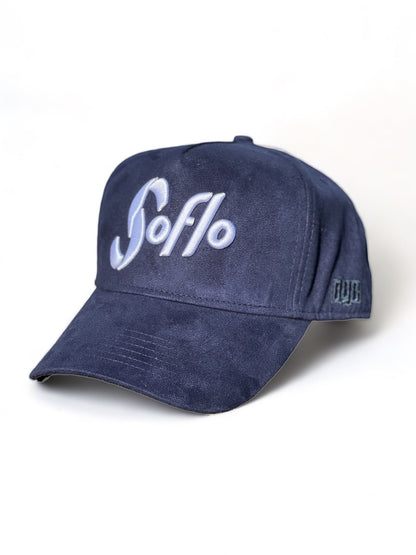 Suede Navy Trucker Hat